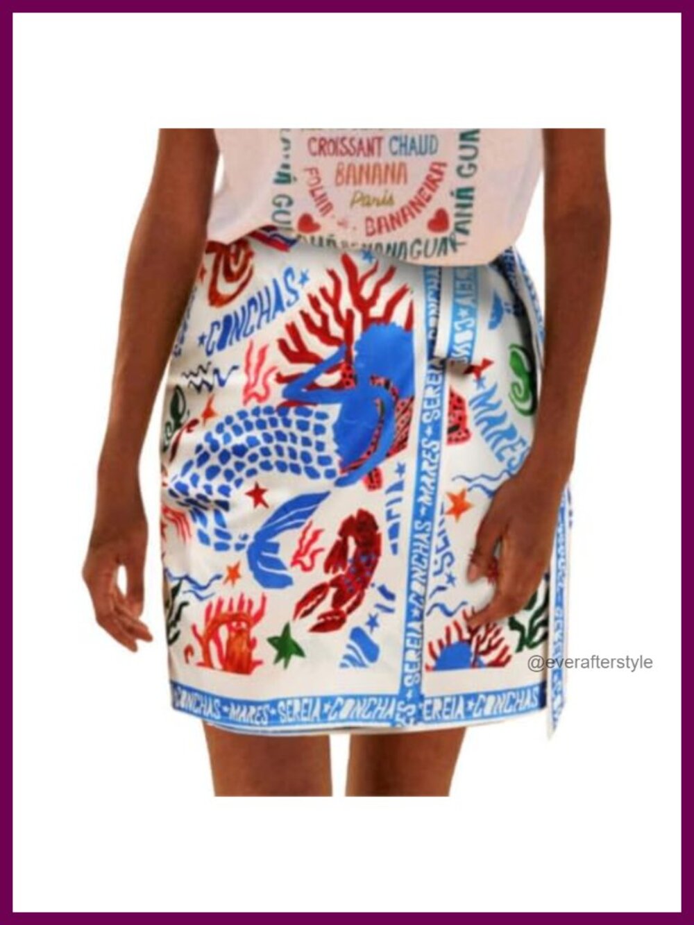 Women's Floral Wrap High Waist Tie Side A-Line Short Summer Skirt